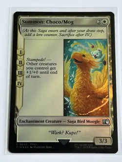 Summon Choco / Mog 35 MTG Final Fantasy 2025 Mint - 9.0 + Foil - Image 2