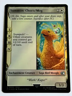 Summon Choco / Mog 35 MTG Final Fantasy 2025 Mint - 9.0 + Foil - Image 4
