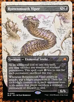 ✨Rottenmouth Viper✨ MTG | Bloomburrow | Borderless | NM/M | M 0290 - Image 1