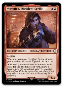Veronica, Dissident Scribe #70 (NM) Fallout PIP Magic MTG - Image 1