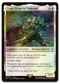 Cyan, Vengeful Samurai (Surge Foil) #16 (NM) Final Fantasy FIC Magic MTG - Image 1