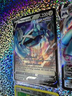 Pokemon TCG Chilling Reign: Full Art 113/198 Metagross VMAX; 112/198 Metagross V - Image 4
