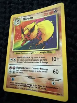 Pokemon Flareon Jungle No Symbol Error 3/64 Holo Rare - Image 3