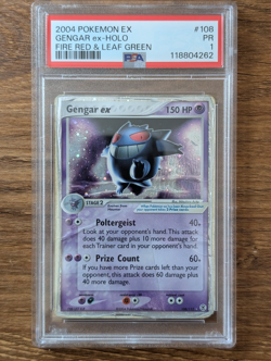 2004 Pokemon Fire Red Leaf Green PSA 1 Gengar EX Holo #108 Poor PR FRESH GRADE - Image 1