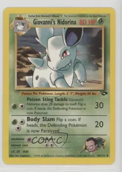 Giovanni's Nidorina Pokemon Gym Challenge #44 2000 0jf5 - Image 1