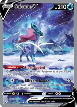NM-Mint, English Pokemon Holo Suicune V - GG38/GG70 - Ultra Rare SWSH - Crown Ze - Image 1