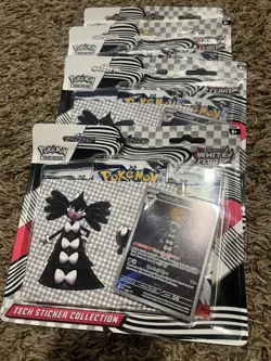 Pokemon TCG White Flare 3-Pack Tech Sticker Collection Scarlet Violet New Sealed - Image 1