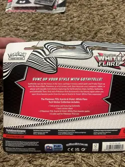 Pokemon TCG White Flare 3-Pack Tech Sticker Collection Scarlet Violet New Sealed - Image 2