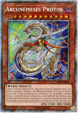 YuGiOh! Archnemeses Protos RA03-EN023 Platinum Secret Rare 1st Edition NM/M - Image 1