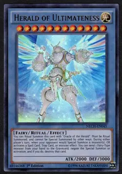 Yugioh Herald of Ultimateness NECH-EN045 Ultra Rare 1st Ed - MP - Image 1