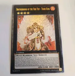 Yugioh Brotherhood of the Fire Fist - Tiger King CBLZ-EN048 Ultimate Rare 1st NM - Image 1