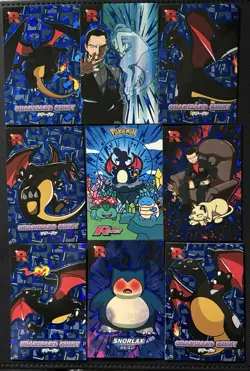 Charizard Mewtwo etc 9 Holo Set Team Rocket Card Database Peru Pokemon Blue Holo - Image 1