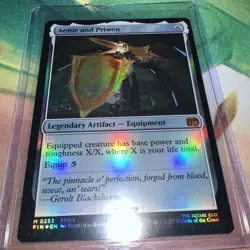 Magic The Gathering Pre release Promo Card Aettir And Priwen (Stamped Foil) - Image 1