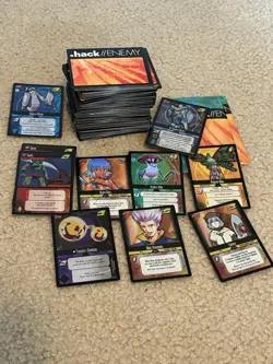Dot Hack Enemy TCG Card Game LOT Of 285 Cards (9 Holo Foils) - Image 1