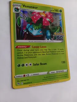 Venusaur 003/078 Holo Rare Pokemon GO Card NM Holographic - Image 2