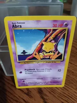 ABRA Base Set 43/102 Common Pokemon Card Unlimited Vinrage WoTC Pokemon - Image 1