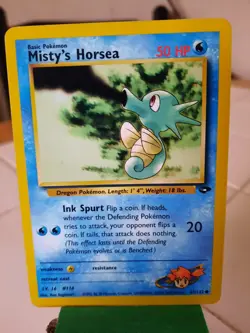 Pokemon Gym Challenge Misty's Horsea 87/132 WoTC NM Vintage Nintendo Card - Image 1