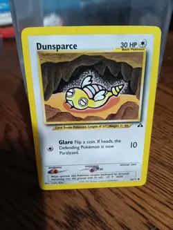 Pokemon TCG Dunsparce 54/75 Neo Discovery Regular Unlimited NM Vintage Card - Image 1