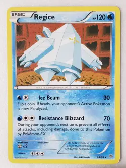Regice 24/98 LP - Rare Non Holo XY Ancient Origins Pokemon Card Miki Tanaka Art - Image 1