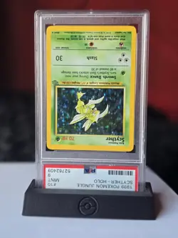 PSA 9 Scyther 10/64 Jungle Holo Rare Pokemon Card 1999 Vintage WOTC - Image 3