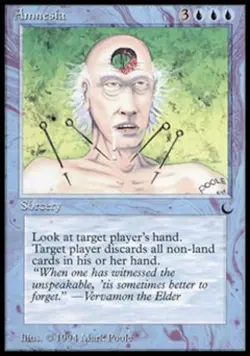 Amnesia - Light Play MTG The Dark - Image 1