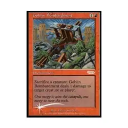 WOTC MtG FNM Promos Goblin Bombardment (P) (Foil) VG - Image 1