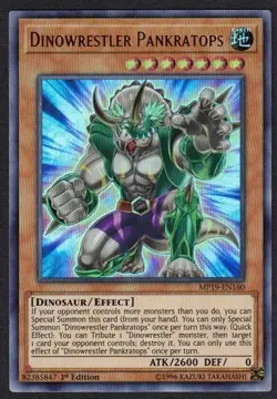 Yugioh Dinowrestler Pankratops MP19-EN160 Ultra Rare 1st Ed - VLP - Image 1