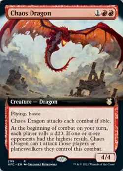 MTG English Chaos Dragon (Extended Art) NM Normal - Image 1