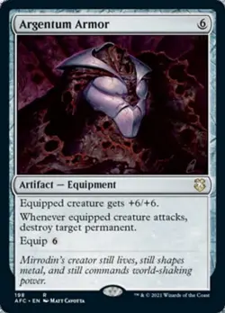 MTG English Argentum Armor NM Normal Commander 2021 Forgotten Realms - Image 1