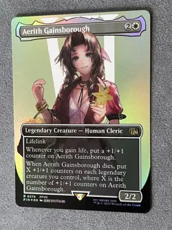 MTG - Aerith Gainsborough - FOIL Borderless - Final Fantasy - FIN 0374 - Image 1