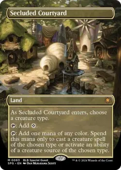 Secluded Courtyard (Borderless) -Foil Near Mint MTG Special Guests - Image 1