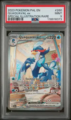 2023 Pokemon Pal EN-Paldea Evolved Quaquaval EX Special Illustration Rare PSA 9 - Image 1