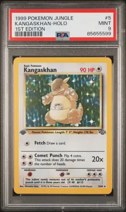 Pokemon Kangaskhan 05/64 1st Edition Jungle Holo PSA 9 Mint Vintage Rare - Image 1