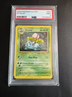 Pokemon 2023 TCG - Ivysaur 002/034 - Holo Rare - PSA 9 - Classic Collection - Image 1