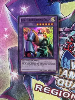 (YBL) Yugioh! Evil HERO Lightning Golem - LCGX-EN068 - Super Rare - Unlimited LP - Image 1
