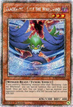 YuGiOh! Blackwing - Gale the Whirlwind RA03-EN215 Platinum Secret Rare 1st Editi - Image 1