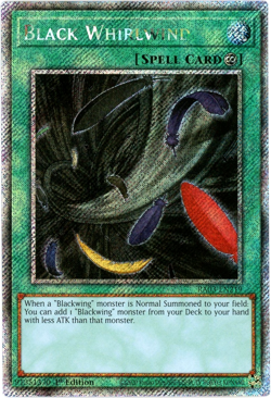 YuGiOh! Black Whirlwind RA03-EN219 Platinum Secret Rare 1st Edition English NM/M - Image 1
