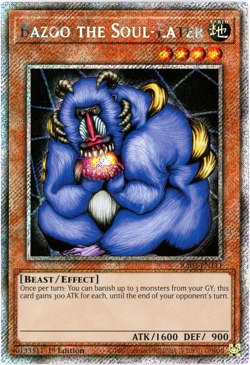 YuGiOh! Bazoo the Soul-Eater RA03-EN111 Platinum Secret Rare 1st Edition NM/M - Image 1
