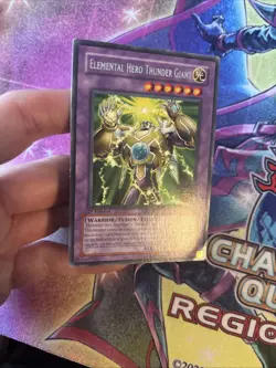 (YBL) Yugioh! Elemental Hero Thunder Giant - DP1-EN011 - Rare - 1st Ed MP - Image 2