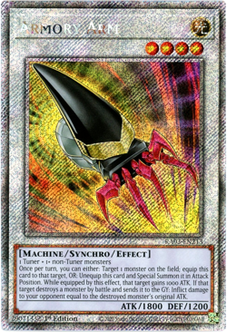 YuGiOh! Armory Arm RA03-EN213 Platinum Secret Rare 1st Edition English NM/M - Image 1