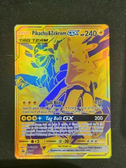 PIKACHU AND ZEKROM - SM 248 - SUN AND MOON PROMO - POKEMON CARD - Image 1
