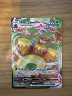 Pokemon TCG Rillaboom VMAX Fusion Strike Holo Ultra Rare Card - Image 1