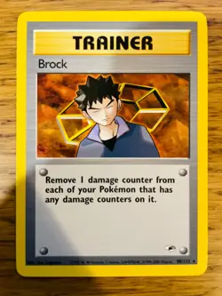 Brock Trainer (98/132) Rare Gym Heroes Set Pokemon Card! FREE P&P! - Image 3