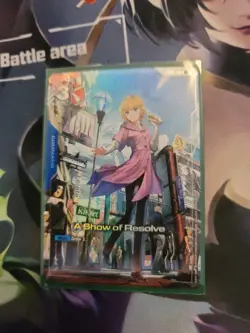 A Show of Resolve GD01-100 U+ (Alt Art) Gundam Card Game Newtype Rising - Image 1