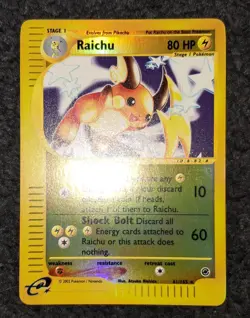 Pokemon Card Raichu Holo Foil Reverse 61/165 Expedition NM (PSA) - Image 5