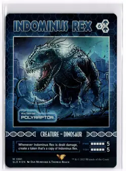 FOIL Indominus Rex - Polyraptor Rainbow Foil SLD LP x1 MTG Magic: the Gathering - Image 1