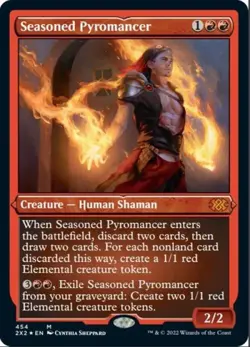 Seasoned Pyromancer (Foil Etched) -Foil Near Mint MTG Double Masters 2022 - Image 1