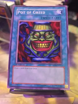 Pot of Greed SD2-EN017 1st Edition COMMON YuGiOh Card - Image 1