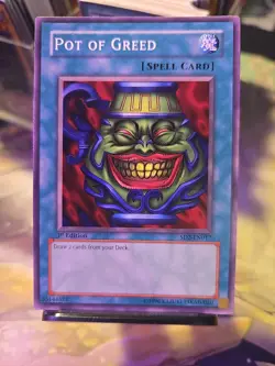 Pot of Greed SD2-EN017 1st Edition COMMON YuGiOh Card - Image 2