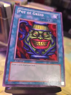 Pot of Greed SD2-EN017 1st Edition COMMON YuGiOh Card - Image 3